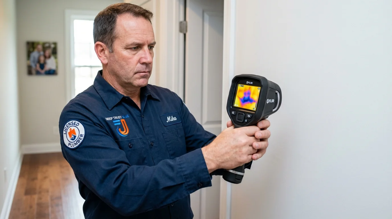 Thermal imaging leak detection by Johns Plumbing LLC in Goreville